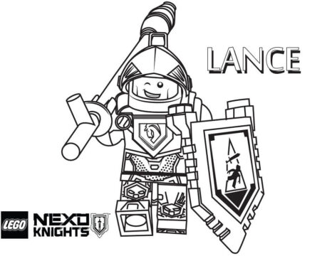 Dibujo de Lance Nexo Knights para Colorear