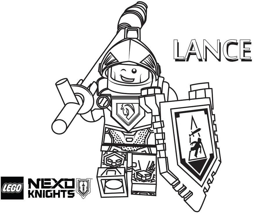 Dibujo de Lance Nexo Knights para Colorear