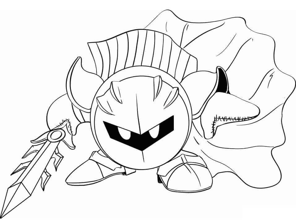 Dibujo de Meta Caballero para Colorear