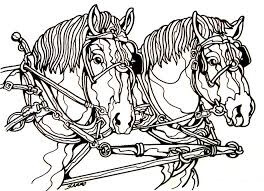 Dibujo de Caballo de Tiro para Colorear