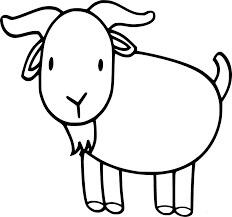 Dibujo de Cabra Fcil para Colorear