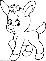 Dibujo de Chibi Cabra Kawaii para Colorear