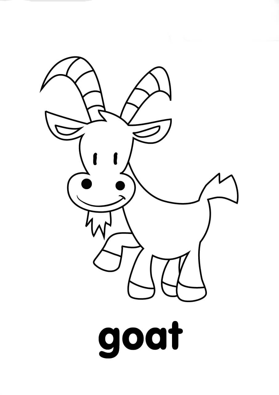 Dibujo de Sonrisa de Cabra Vieja para Colorear