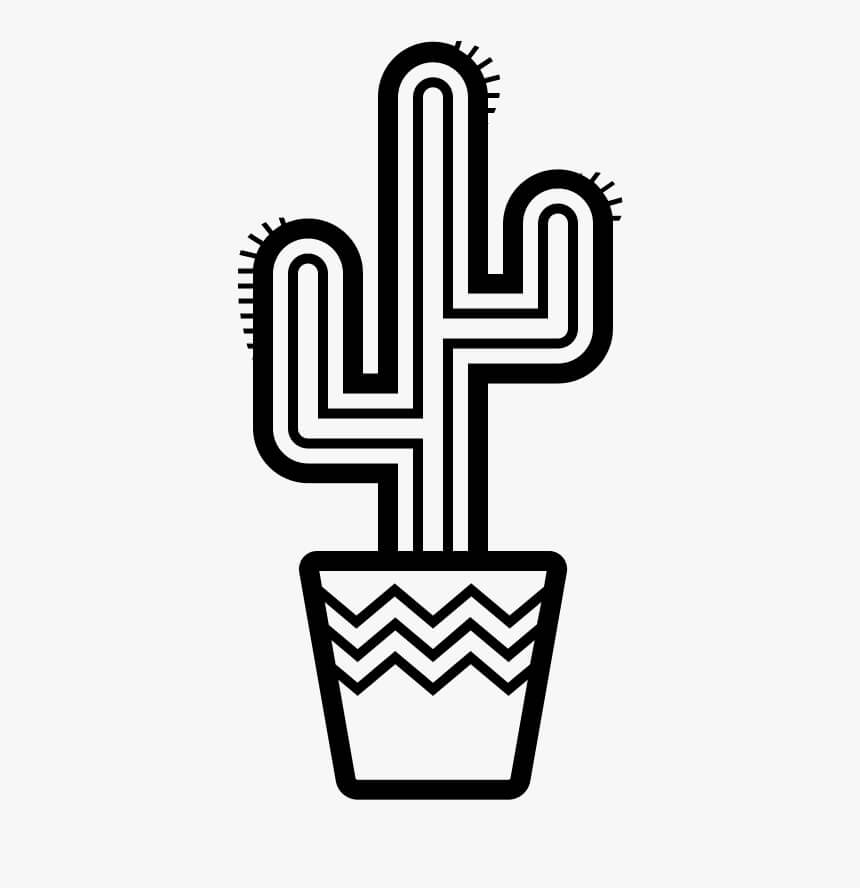 Dibujo de Cactus Normales para Colorear