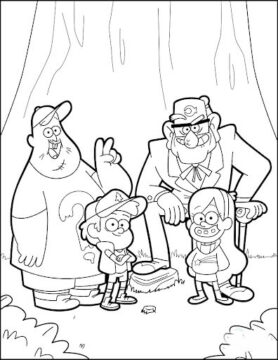 Dibujo de Bienvenido a las Cadas de Gravedad para Colorear