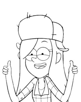 Dibujo de Cara Wendy para Colorear