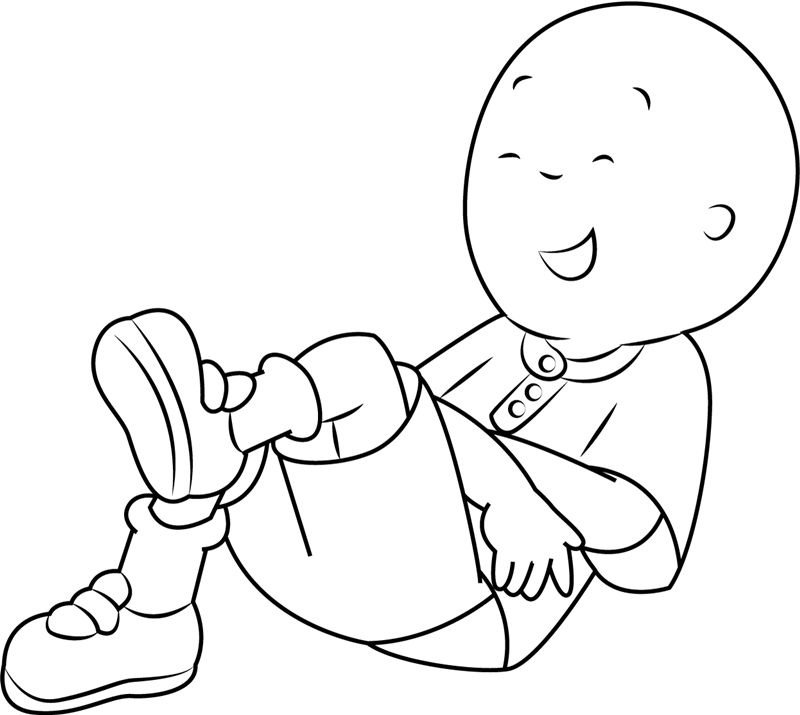 Dibujo de Caillou Riendo para Colorear
