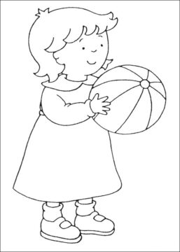 Dibujo de Rosie con Pelota para Colorear