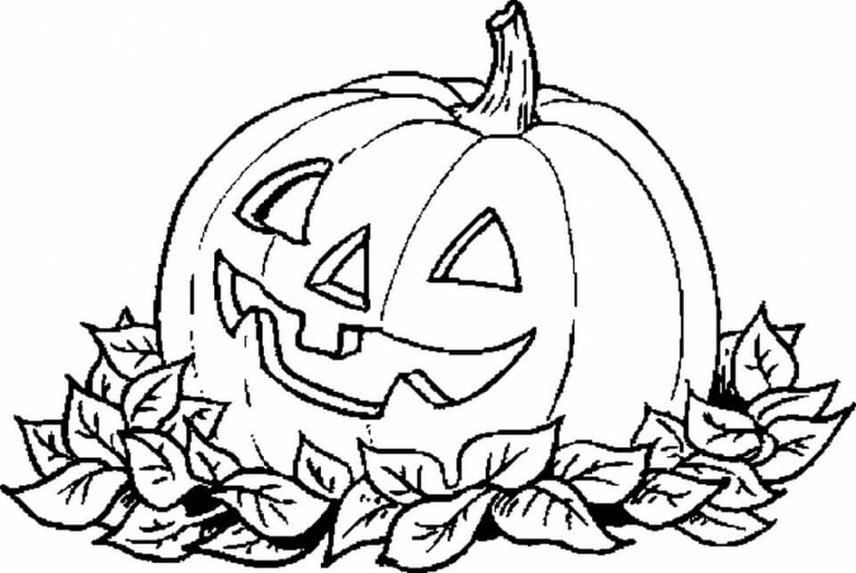 Dibujo de Bonito Calabaza para Colorear