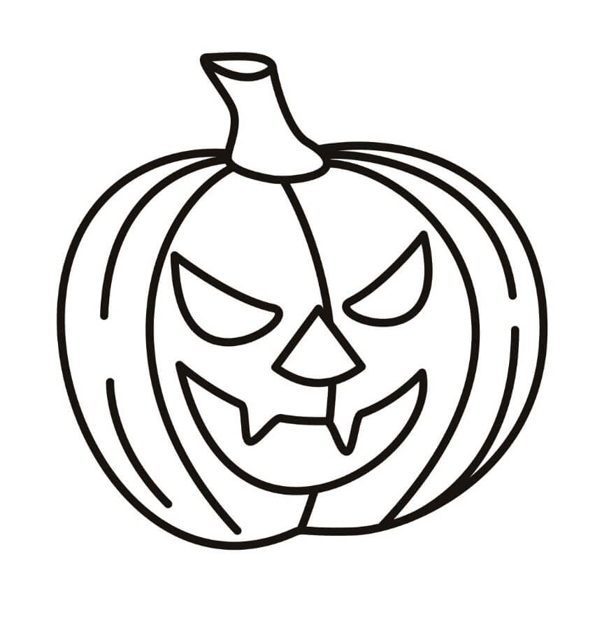 Dibujo de Calabaza de Vispera de Todos los Santos para Colorear