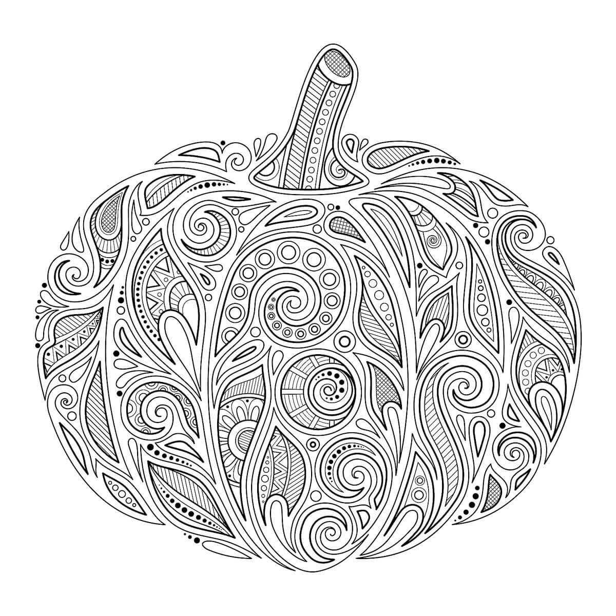 Dibujo de Calabaza Dura para Colorear