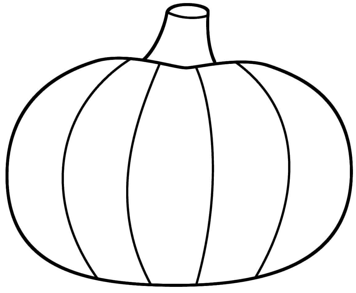 Dibujo de Calabaza fácil para Colorear