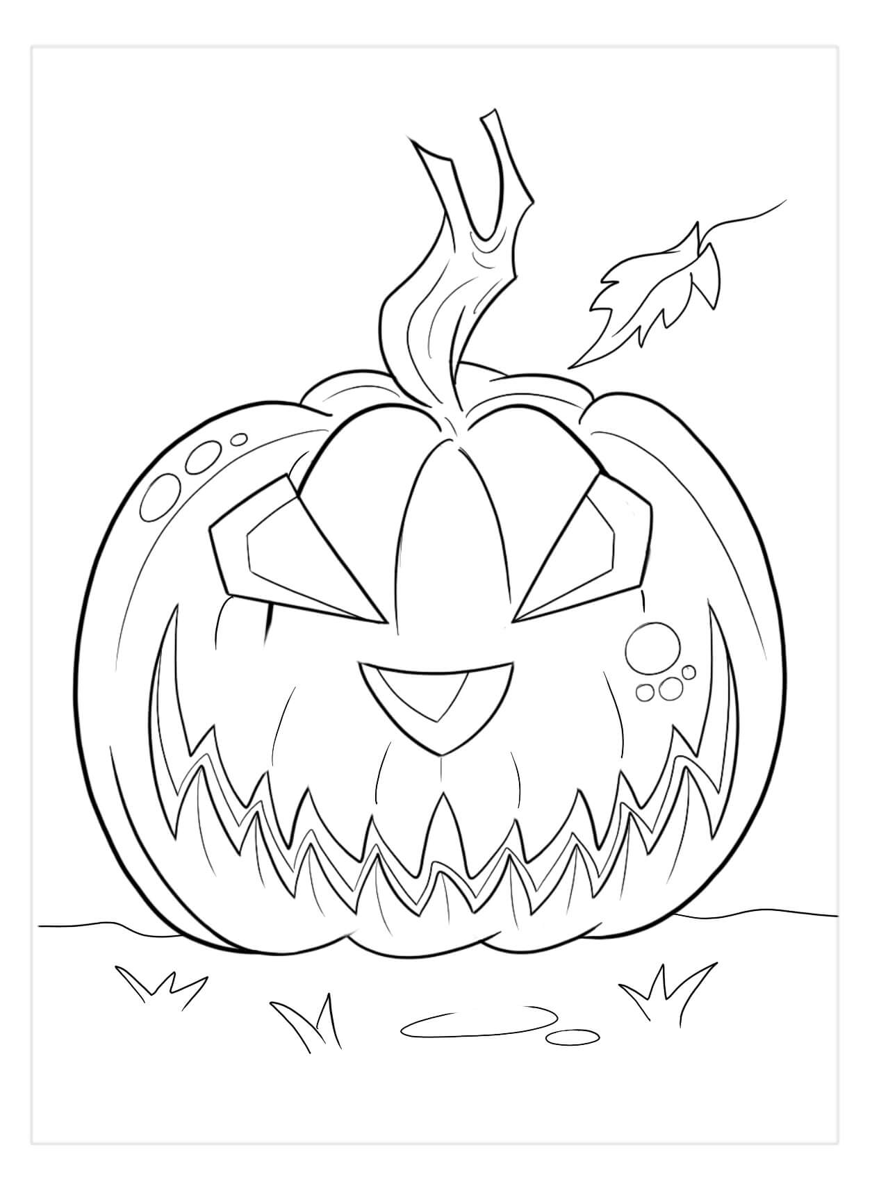 Dibujo de Calabaza Fantasma para Colorear