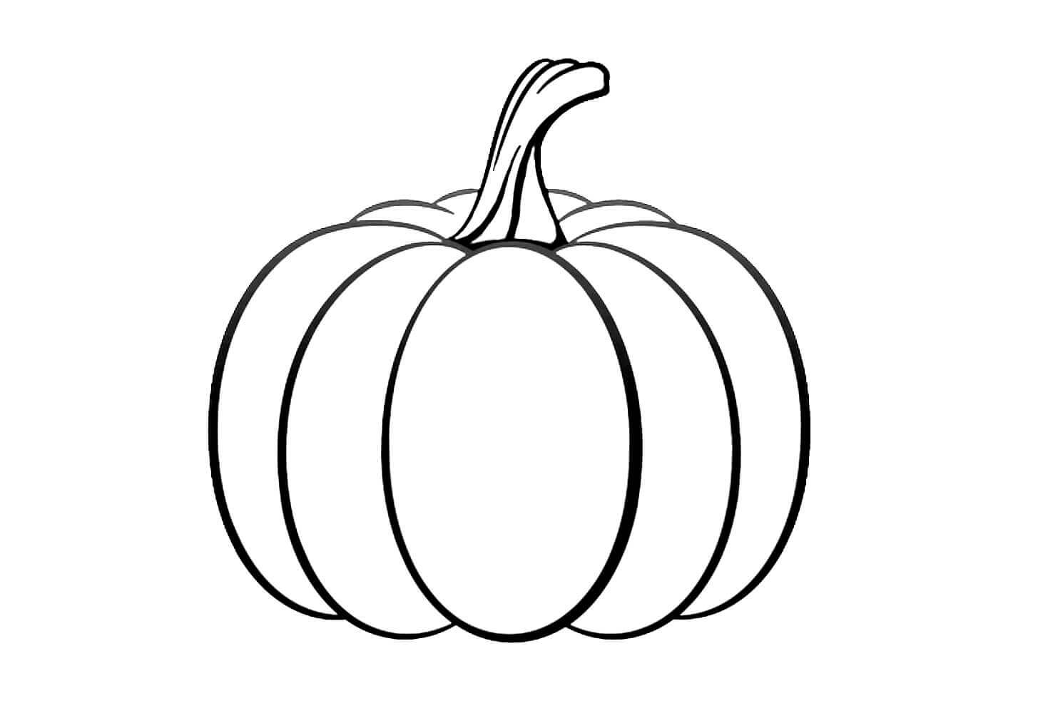 Dibujo de Calabaza Normal para Colorear