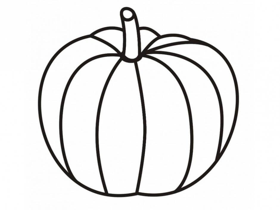 Dibujo de Calabaza Sencilla para Colorear