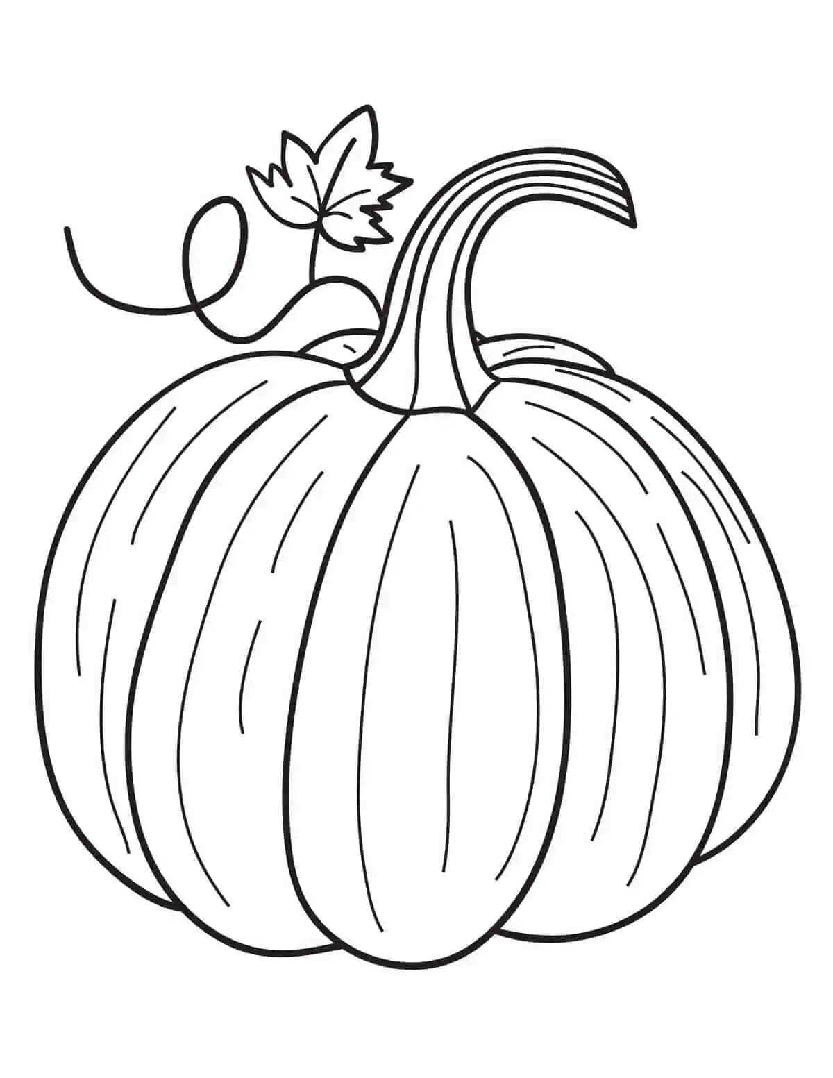 Dibujo de Gran Calabaza para Colorear
