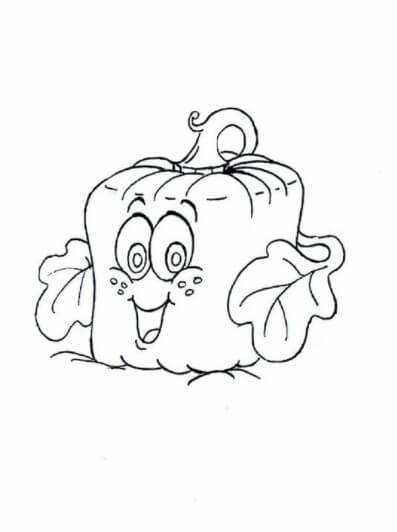 Dibujo de Spookley la Calabaza Cuadrada para Colorear