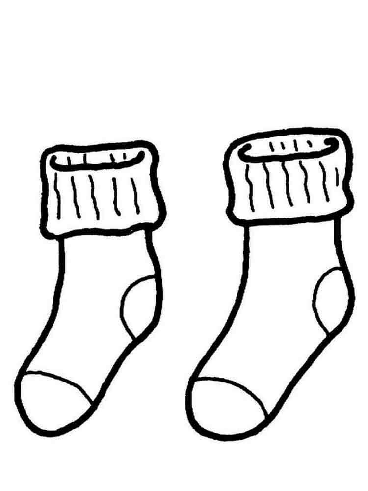 Dibujo de Buenos Calcetines para Colorear