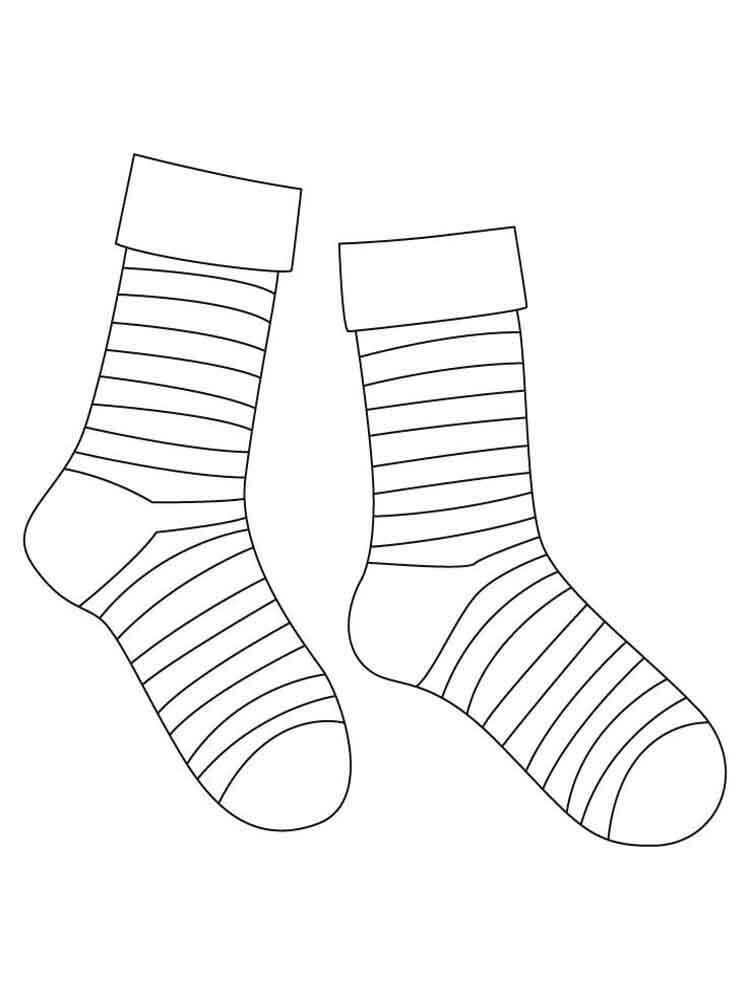 Dibujo de Calcetines Perfectos para Colorear