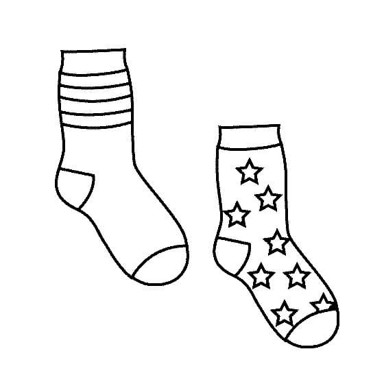 Dibujo de Calcetines Salvajes para Colorear