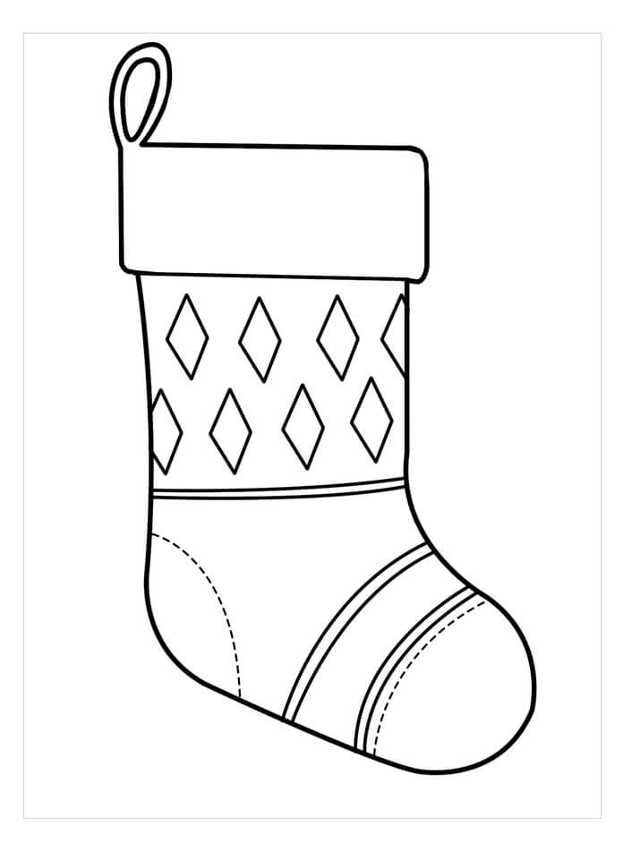 Dibujo de Calcetn Dulce para Colorear