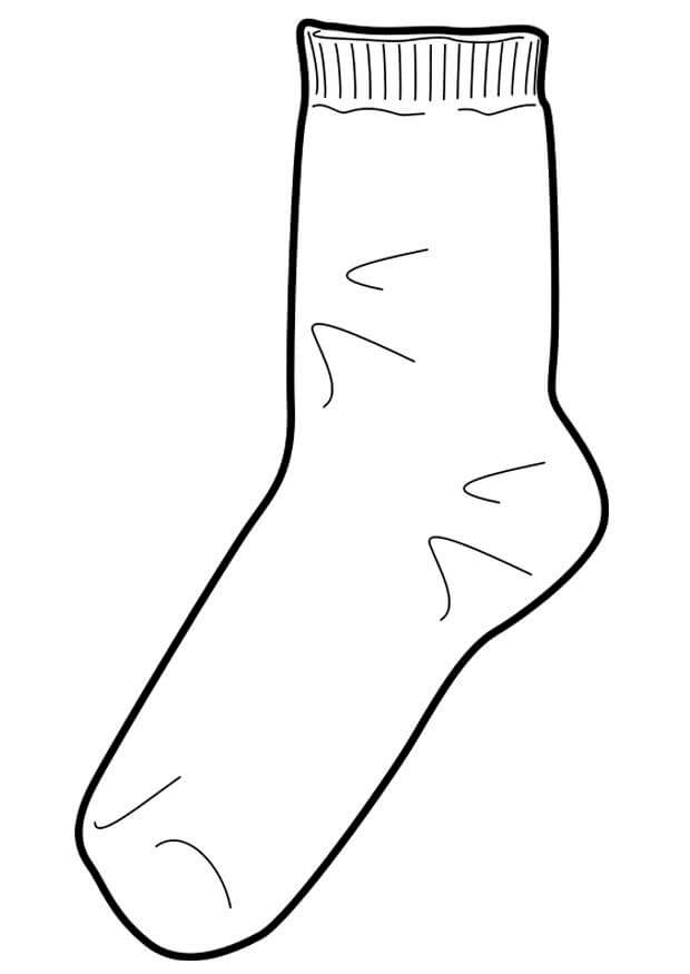 Dibujo de Calcetn Impresionante para Colorear