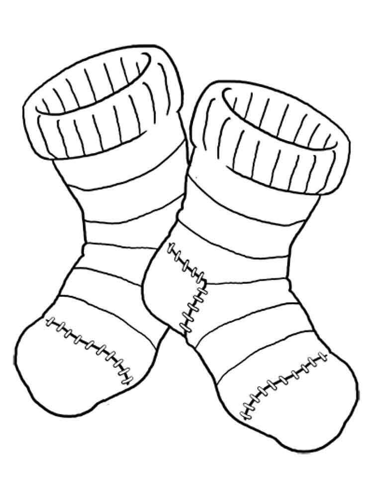 Dibujo de Calcetn Normal para Colorear