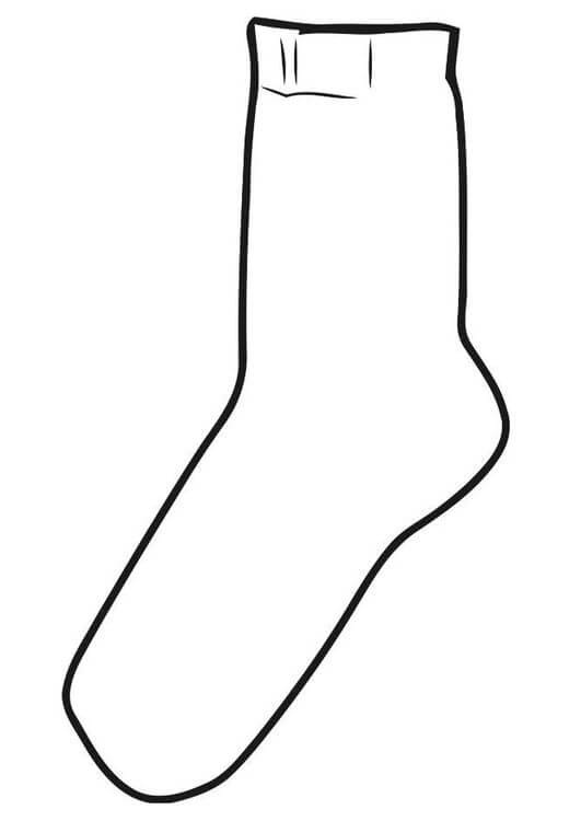 Dibujo de Calcetn Simple para Colorear