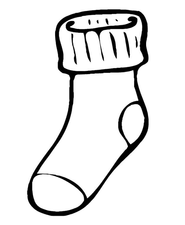 Dibujo de Calcetn de Dibujo para Colorear