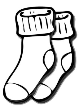 Dibujo de Grandes Calcetines para Colorear