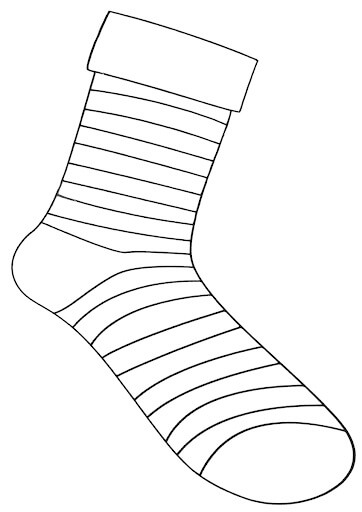 Dibujo de Increble Calcetn para Colorear