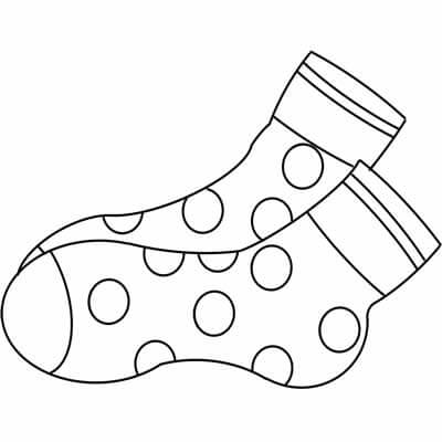 Dibujo de Medias de Algodn para Colorear