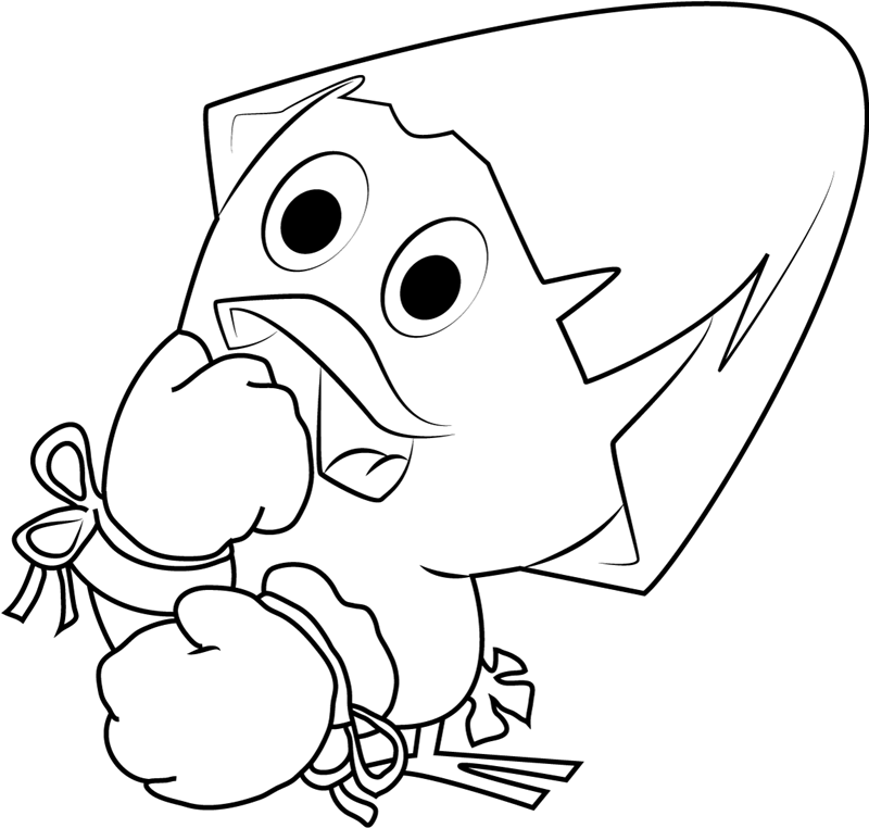 Dibujo de Boxeo Calimero para Colorear