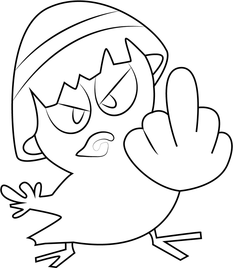 Dibujo de Calimero Enojado para Colorear