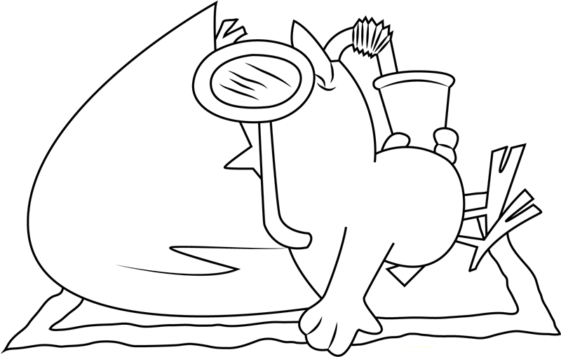 Dibujo de Calimero Relajante para Colorear
