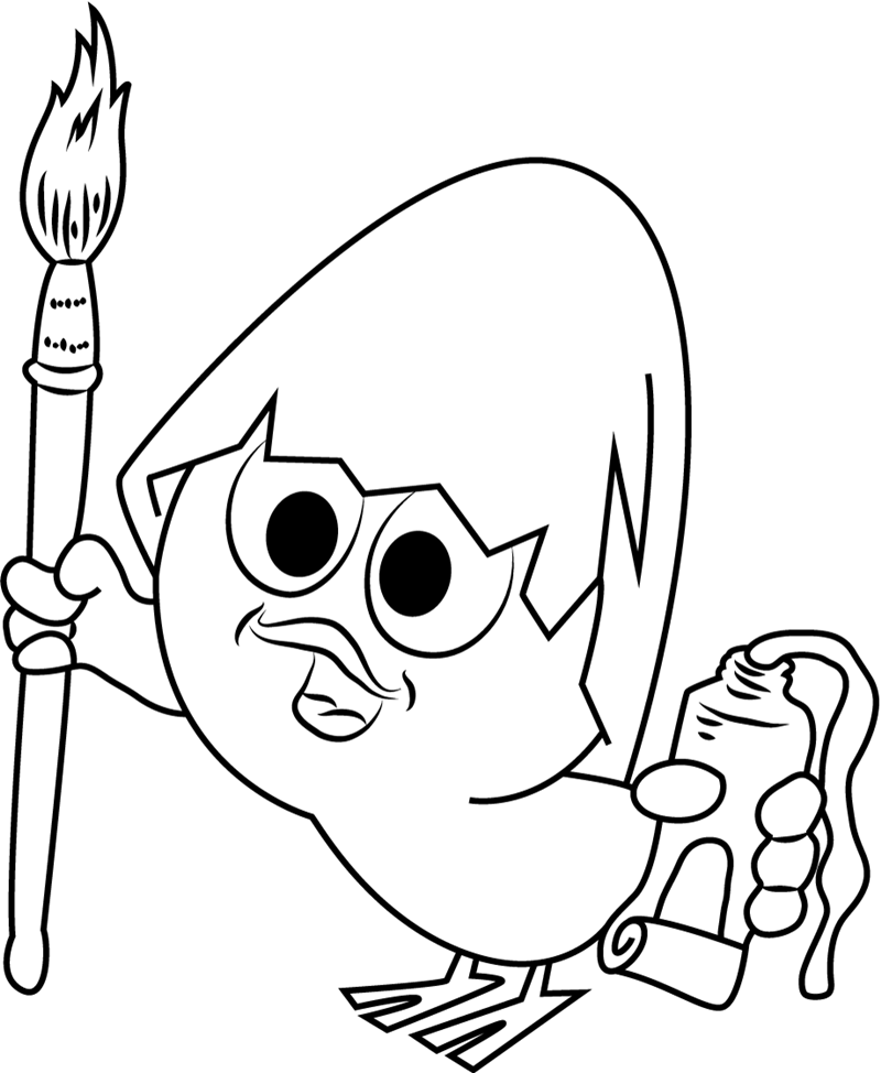 Dibujo de Pintura Calimero para Colorear