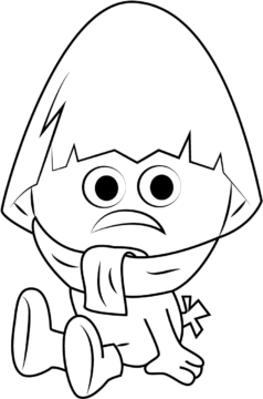 Dibujo de Triste Calimero para Colorear