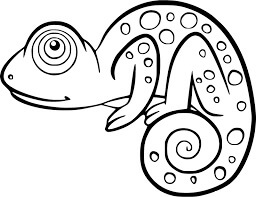 Dibujo de Buen camaleón para Colorear