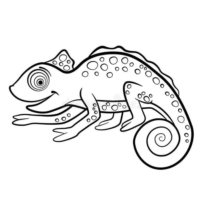 Dibujo de Camalen Sonriendo para Colorear