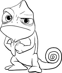 Dibujo de Lindo Camalen Divertido para Colorear
