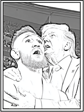 Dibujo de Imgi 4 Coldplay Kiss Cam Coloring Page Conor Mcgregor Trump para Colorear