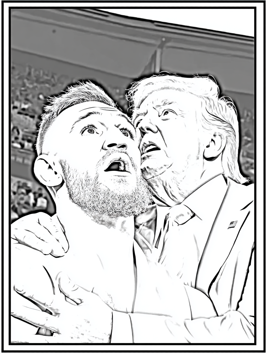 Dibujo de Imgi 4 Coldplay Kiss Cam Coloring Page Conor Mcgregor Trump para Colorear