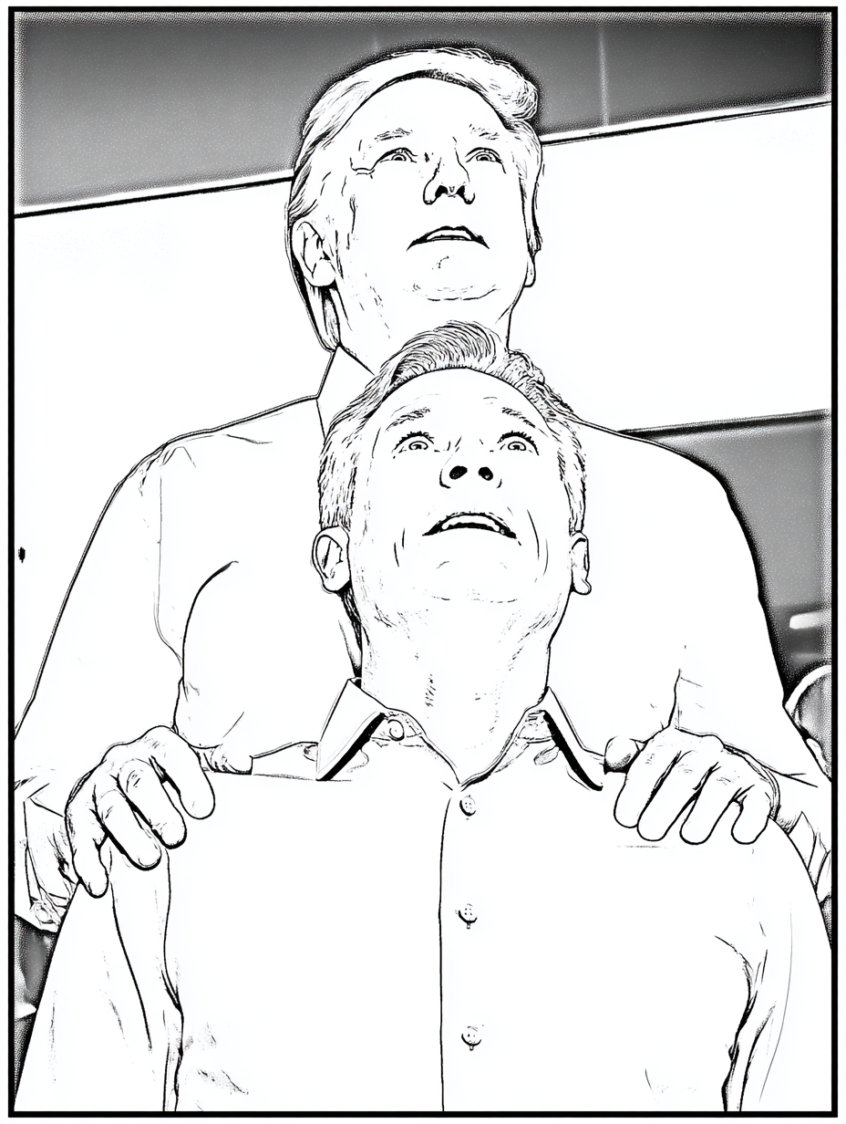 Dibujo de Imgi 5 Trump Kiss Cam Coloring Sheet Viral Meme Line Art para Colorear