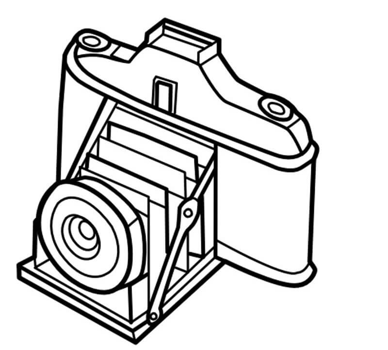 Dibujo de Adorable Cmara para Colorear