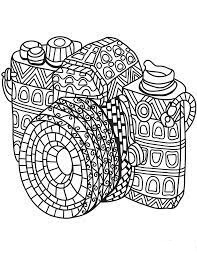 Dibujo de Cmara Zentangle para Colorear