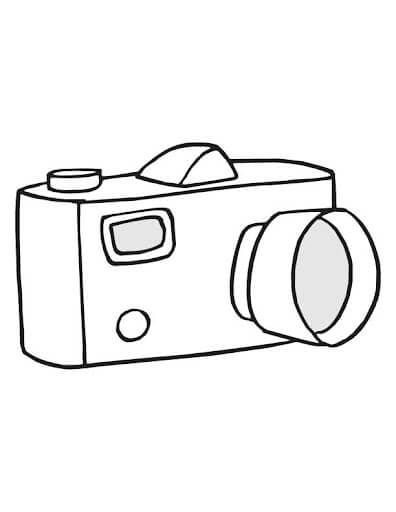 Dibujo de Cmara de Dibujo a Mano para Colorear
