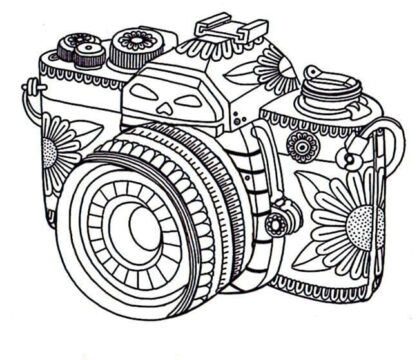 Dibujo de Flor de la Cmara para Colorear