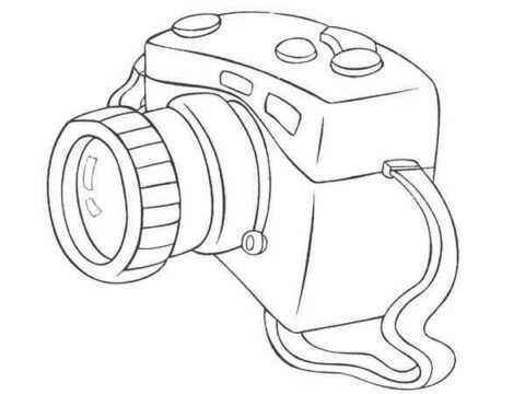 Dibujo de Gran cámara para Colorear