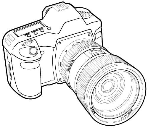 Dibujo de Hermosa Cmara para Colorear