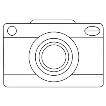 Dibujo de Icono de Cmara para Colorear